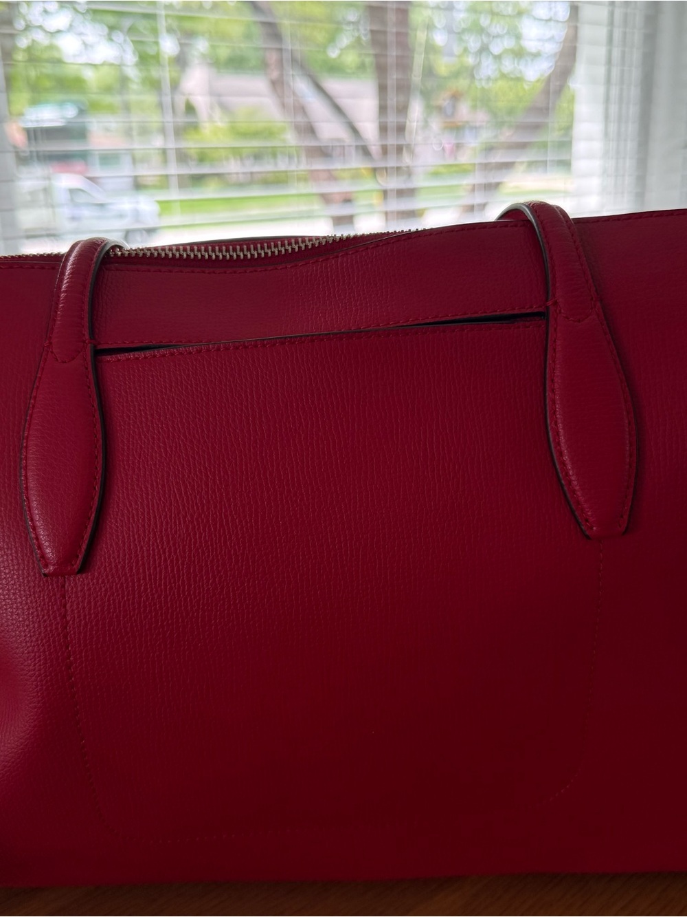 kate spade New York Red Leather Tote - Picture 3 of 5